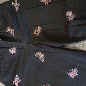 Talbot's Embroidered Butterfly Jeans
